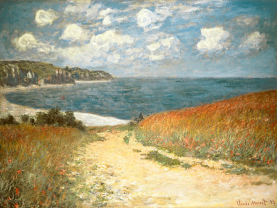 Strandweg zwischen Weizenfeldern nach Pourville Claude Monet